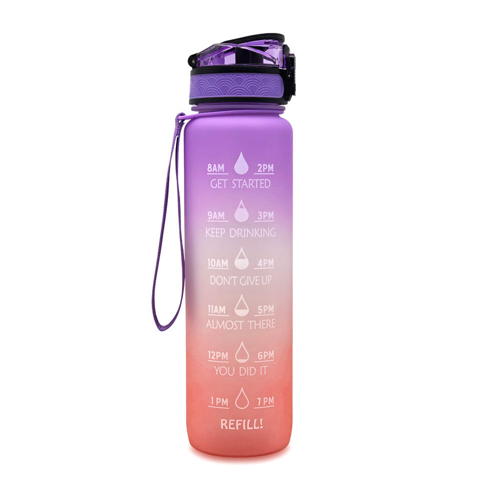 Motivational Time Marker Bounce Water Bottle