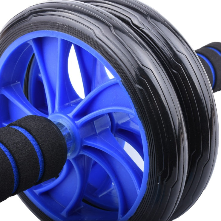 Home fitness training equipment AB roller with non-slip foam handles and durable wheel design for effective workouts.
