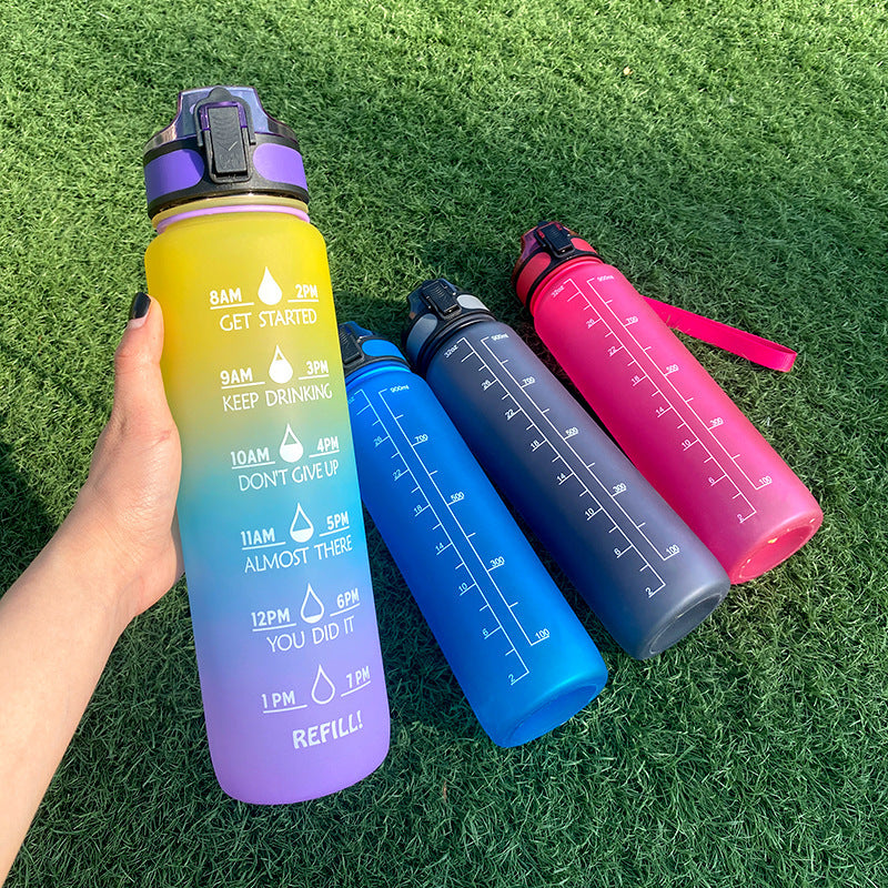 Motivational Time Marker Bounce Water Bottle