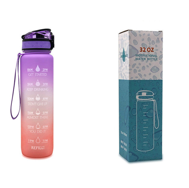 Motivational Time Marker Bounce Water Bottle