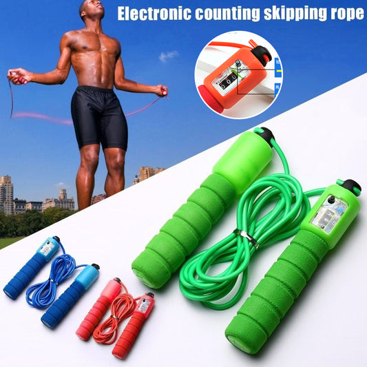 Adjustable Skipping Rope with Counter & Foam Handle