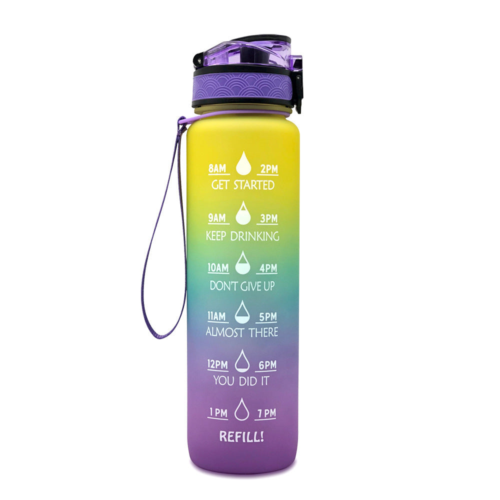 Motivational Time Marker Bounce Water Bottle