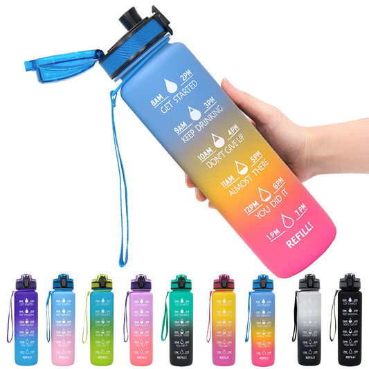 Motivational Time Marker Bounce Water Bottle