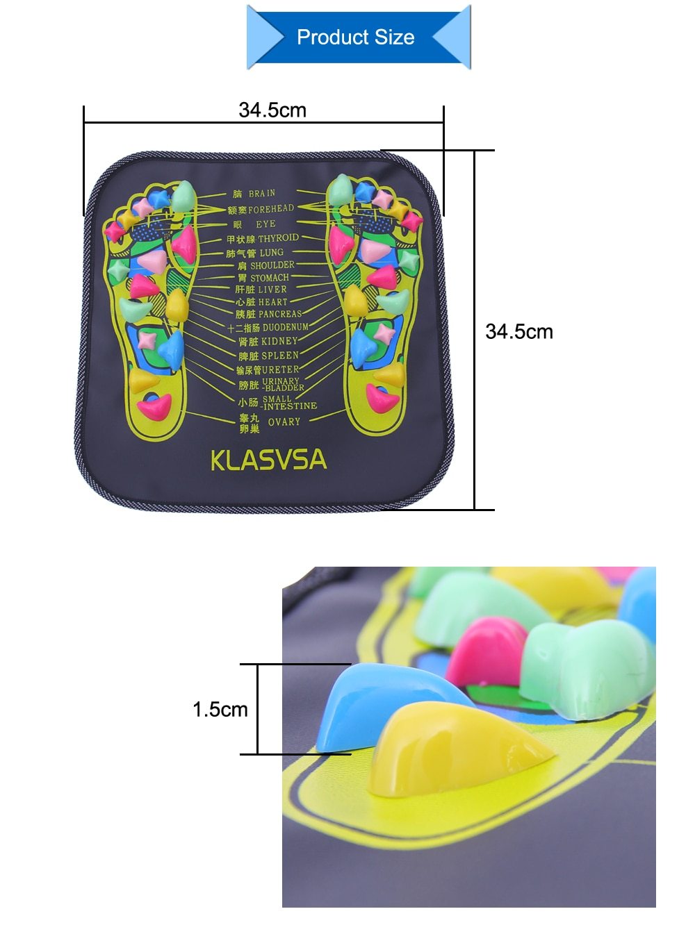 Cobblestone Foot Massage Mat for Pain Relief