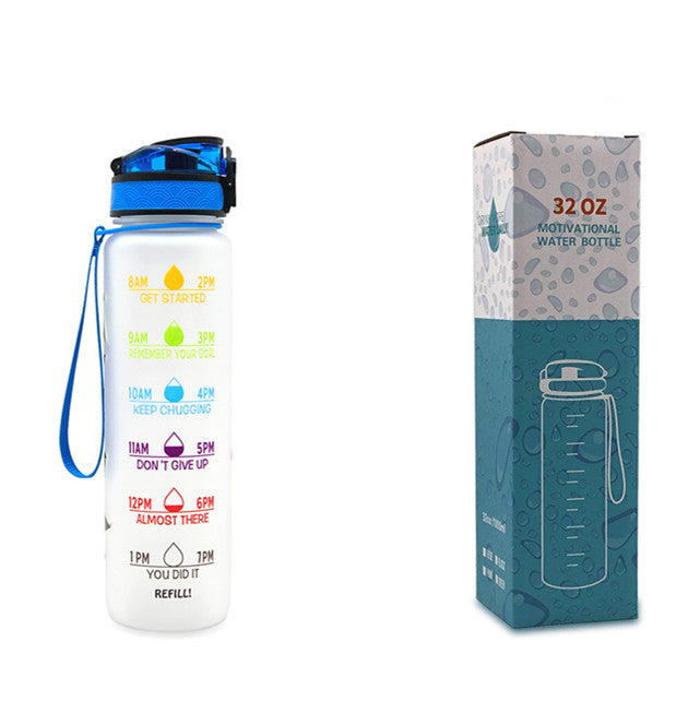 Motivational Time Marker Bounce Water Bottle