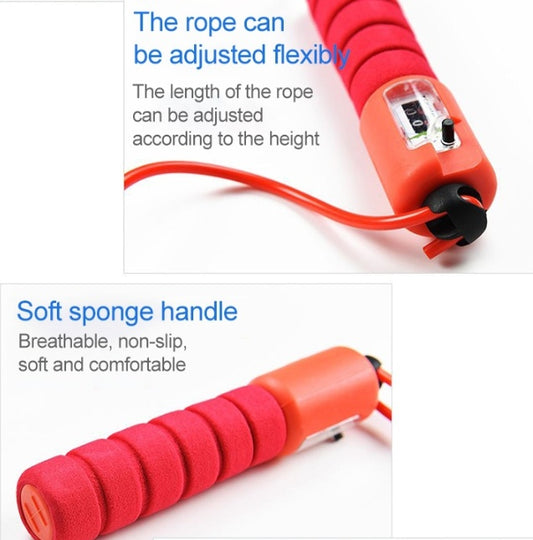 Adjustable Skipping Rope with Counter & Foam Handle