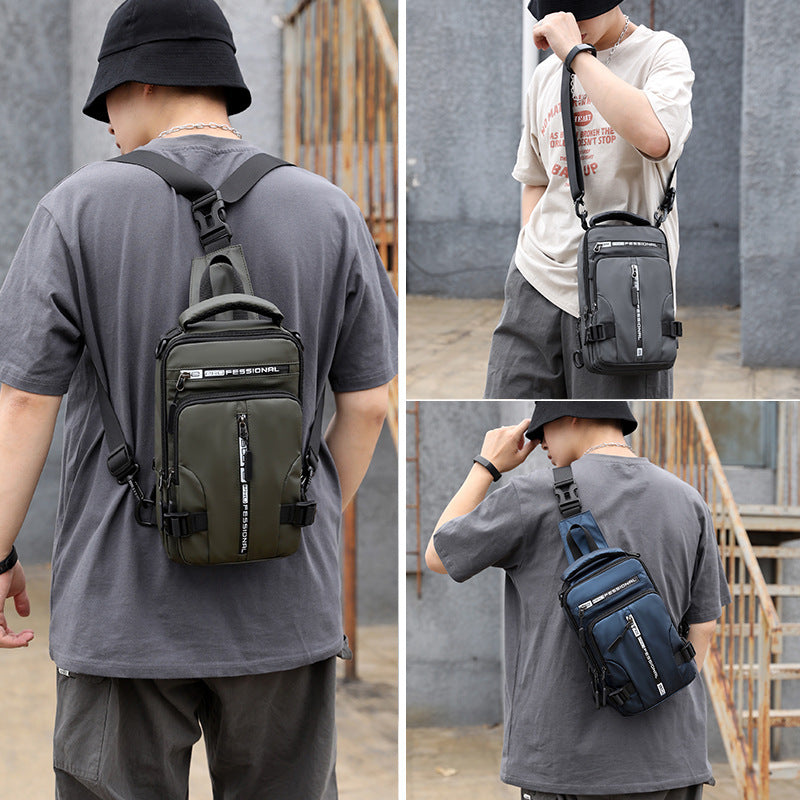 Mens Multifunctional Crossbody Backpack & Chest Bag