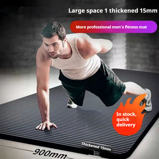 Non-slip fitness yoga mat for home workouts.
