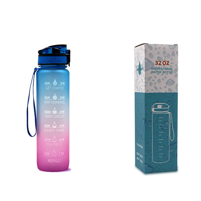 Motivational Time Marker Bounce Water Bottle