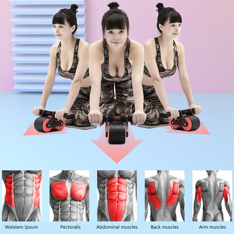 Double Wheel Abdominal Exerciser for Women and Men