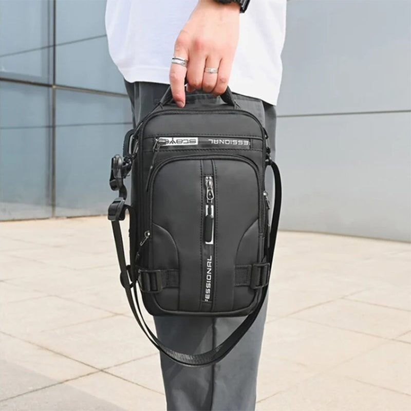 Mens Multifunctional Crossbody Backpack & Chest Bag