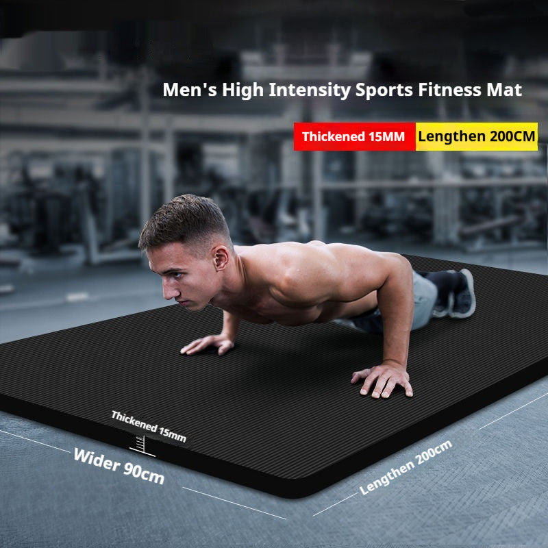 Non-slip fitness yoga mat for home workouts.