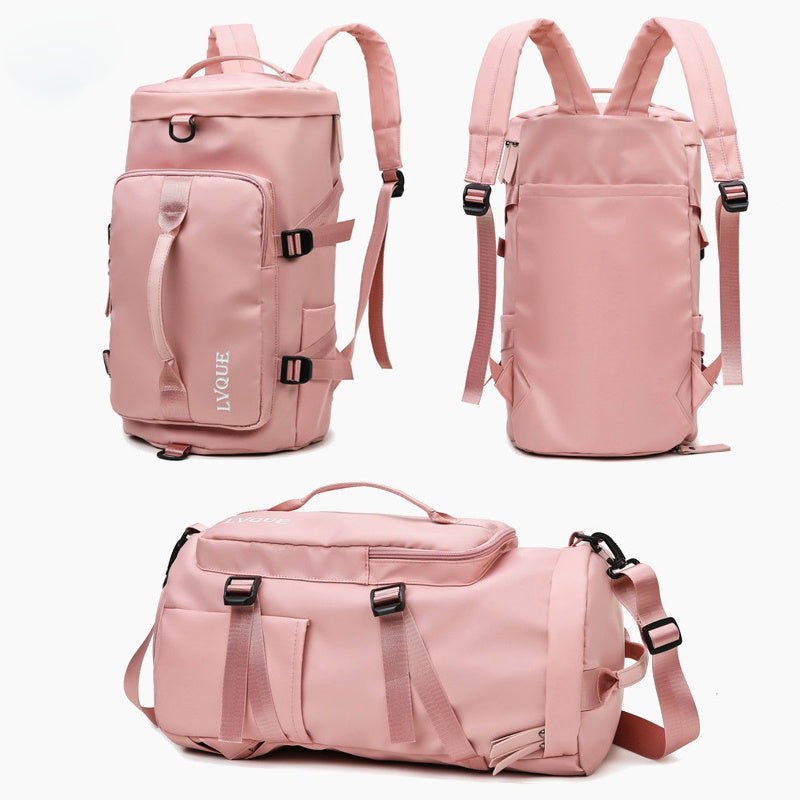 Waterproof Gym Fitness Bag with Shoe & Wet Pocket