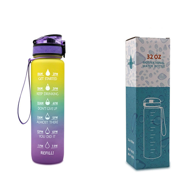 Motivational Time Marker Bounce Water Bottle