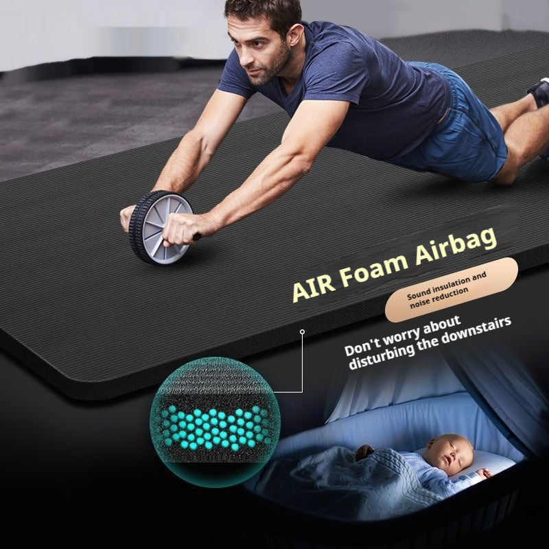 Non-slip fitness yoga mat for home workouts.